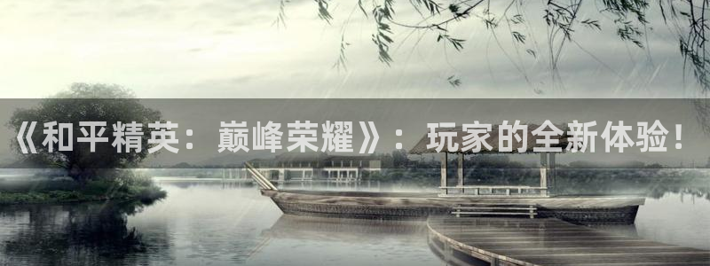 鼎点娱乐主管：《和平精英：巅峰荣耀》：玩家的全新体验！