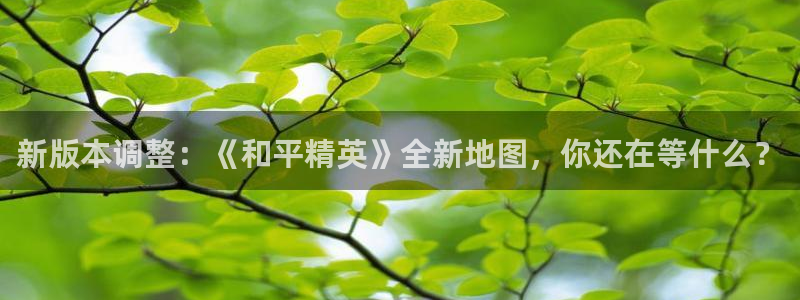 鼎点娱乐注册登录：新版本调整：《和平精英》全新地图，你还在等